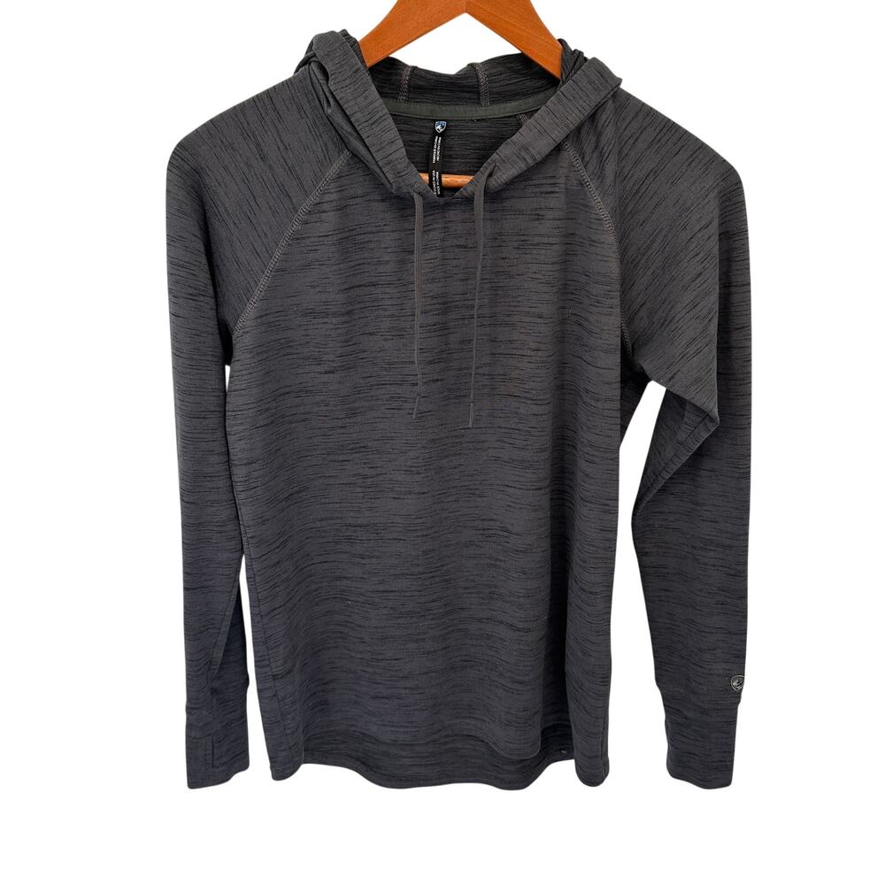 KUHL Vara Gray Hooded Pullover Sweatshirt // S